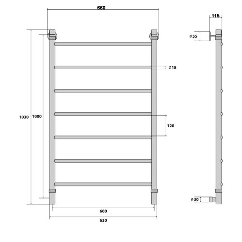 Полотенцесушитель Energy Classik 1000/600