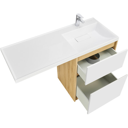 Тумба под раковину Aquaton Лондри 60 без фасада, дуб Сантана (1A266901LH0C0)