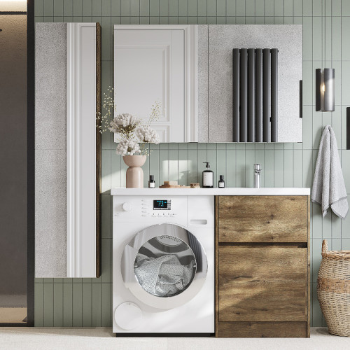 Тумба под раковину Aquaton Лондри 60 без фасада, дуб рустикальный (1A266901LHDR0)