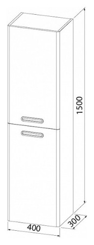 Шкаф пенал Iddis Brick 40 подвесной