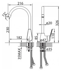 Смеситель Milardo Hudson HUDSB00M05