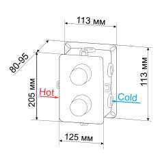 Встраиваемый смеситель RGW SP-43 арт. 21140543-11