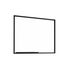 Зеркало ЛОФТ-90 см с полкой черное